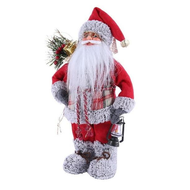 Traditional Handmade Ornament Santa Claus Christmas Standing Sleigh Skiing Holiday Figurine Collection Doll Penda Small Xmas Tree Hanging Decoration 30cm Walmart Com Walmart Com