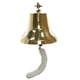 thumbnail image 1 of Campana náutica de barco de metal Benzara Inc 6 pulgadas dorado con soporte de pared, 1 of 2