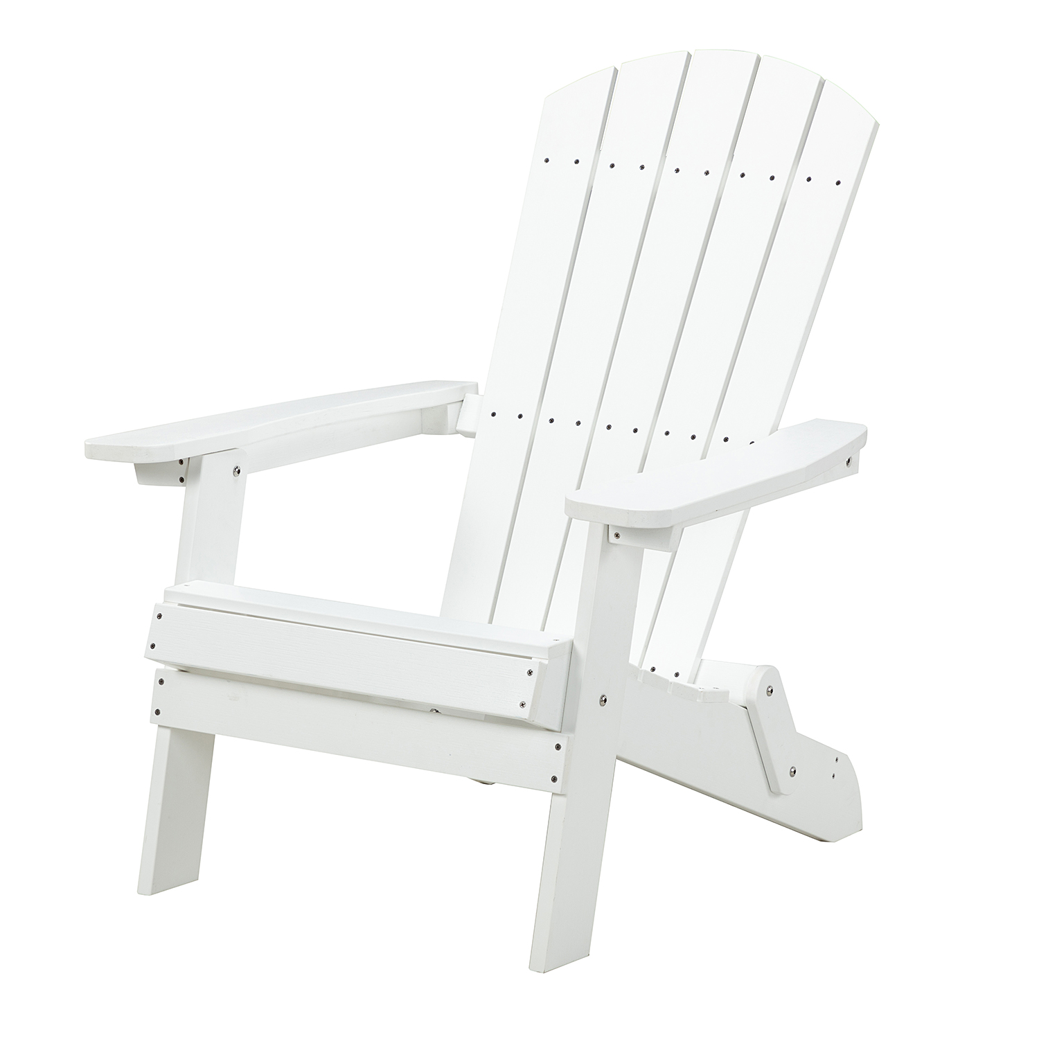 Folding Plastic Chair,Folding All-Weather Patio Chair,High Back Plastic Resin Deck Chair,Painted Weather Resistant Chair for Garden Backyard Porch,Easy to Fold Move & Maintain,Outdoor Furniture,White - image 2 of 7