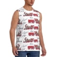 thumbnail image 2 of Fotbe Retro Train Men's Camiseta sin Mangas Estampada para Hombres, Playera Casual para Gimnasio, Entrenamiento, Playa-Small, 2 of 7
