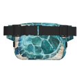 thumbnail image 3 of Fotbe Watercolor Sea Turtle Cangurera Cuadrada con Estampado de Doble Capa, Bolsa de Cintura Ajustable Mini para Hombres y Mujeres, 3 of 9