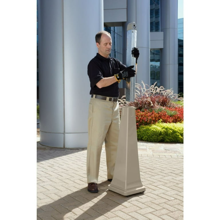 GroundsKeeper Cigarette Waste Collector, Pyramid, Plastic/Steel, Black GroundsKeeper Cigarette Waste Collector, Pyramid, Plastic/Steel, Black
