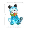 thumbnail image 2 of Tooarts Perro azul en cuclillas Regalo Ornamento de vidrio Animal Tooarts Artesanía de vidrio, 2 of 6