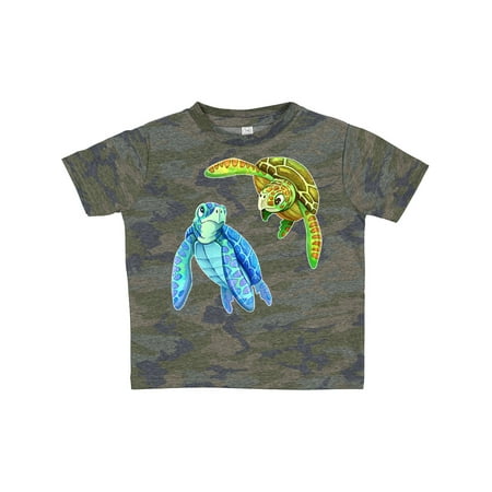 

Inktastic Sea Turtles Swimming Together Gift Toddler Boy or Toddler Girl T-Shirt
