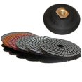 4" STADEA Granite Polishing Pads with Rubber Backer M14 (2 Sets) for