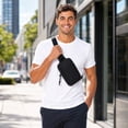thumbnail image 6 of Tdxkok Men's Mini Sling Bag Crossbody Chest Pack Small Shoulder Backpack for Running Walking Travel Outdoor Activities 4.72*1.57*7.48IN B, 6 of 6