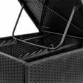 thumbnail image 3 of vidaXL Sun Lounger with Cushion Poly Rattan Black, 3 of 35