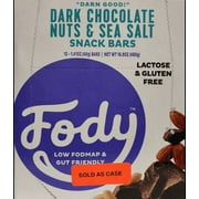 Fody Foods Food Bars Low Fodmap Dark Chocolate Nuts & Sea Salt - 12 Bars Pack of 4