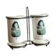 thumbnail image 1 of Jaula para palillos, soporte para utensilios de encimera, organizador de cerámica para cocina, 2 tazas, organizador de drenaje, tenedor, cuchara, Hoja de banana, 1 of 8