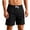 Black, variant on Yievot Athletic Shorts for Men Drawstring Elastic Waist Gym Sport Running Shorts with Zipper Pockets
