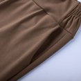 thumbnail image 4 of Bloomae Capri Pants for Women Stretch High Waisted Crop Office Work Cropped Pants Summer Casual Capris Slacks Yoga Dress Pant Brown L, 4 of 8