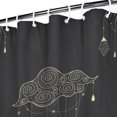 thumbnail image 4 of Gothic Shower Curtain - Dark Celestial Moon & Star Print, Mystical Cosmic Theme Bath Decor, Waterproof Polyester, 36"Wx72"L, Goth Aesthetic Gift, 4 of 5