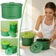 thumbnail image 1 of Frasco redondo para germinación verde | Contenedor de germinación reutilizable sin BPA | Boca ancha de 12 cm de diámetro | Tapa de malla para drenaje | Plástico apto para uso alimentario para, 1 of 9