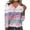 Pink, variant on ShiShine Womens Fall Long Sleeve Tops Flowy Printed V Neck Shirts Loose Casual Blouses with Decor Button