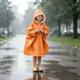 thumbnail image 2 of Fancifize Boys Girls Rain Jackets, Long Sleeve Hooded Raincoat, Kids Waterproof Windproof Outerwear 4-13 Years, 2 of 5
