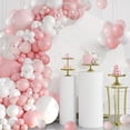 thumbnail image 2 of Burculy Pink Balloon Arch Kit 132Pcs Light Pink White Clear Balloons Garland for Birthday Wedding Baby Shower Bridal Party Decorations Anniversary, 2 of 7