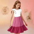 thumbnail image 6 of FamilyThread Girls Summer Dresses with Ruffle Short Sleeve Casual A-Line Swing Twirly School Colorful Sundress For 5-14Y, 6 of 8