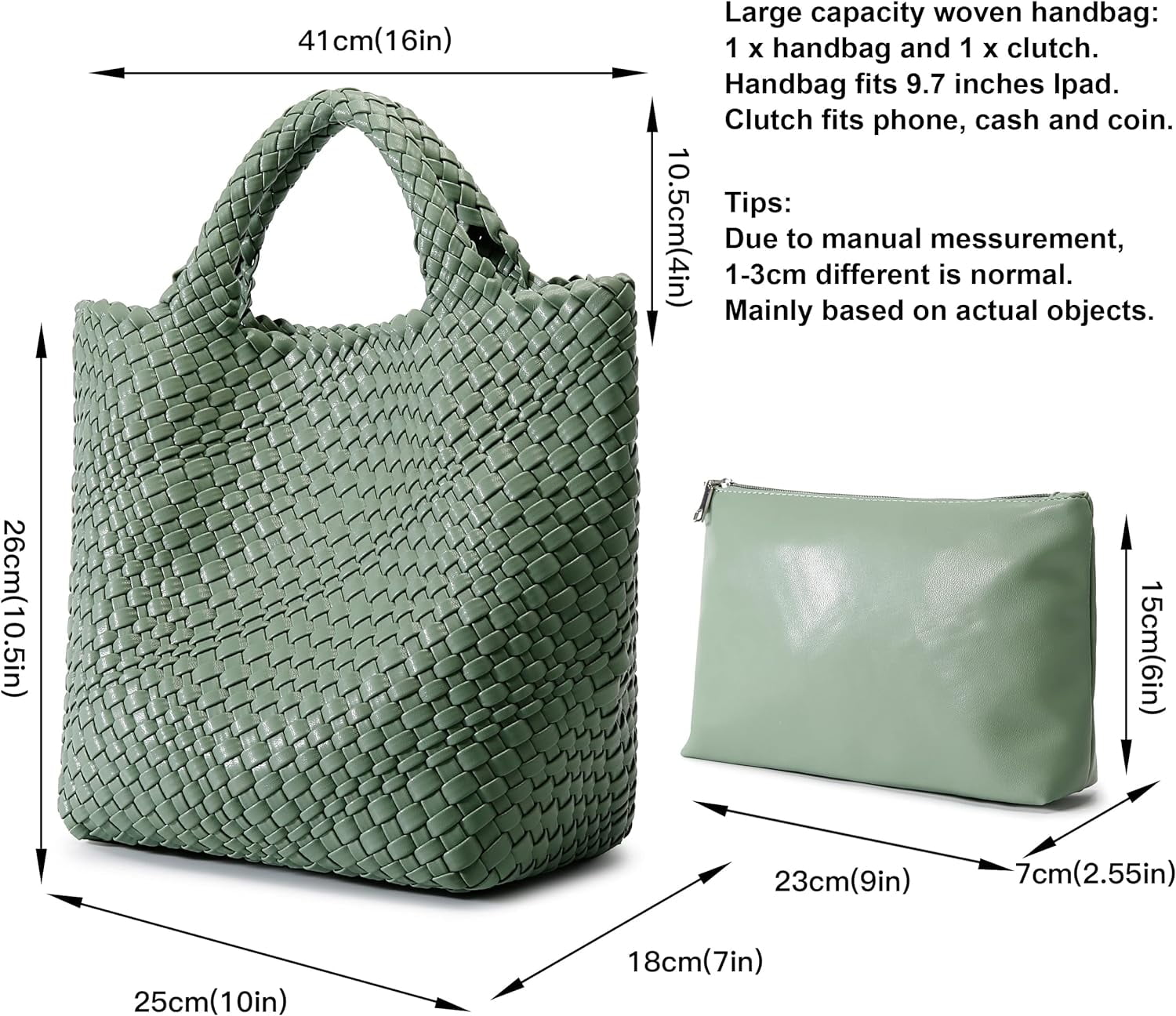 Woven Bag for Women, Vegan Leather Tote Bag Large Summer Beach Travel Handbag and Purse Retro Handmade Shoulder Bag