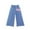 Blue, variant on Baby Pants Child's Summer Printed Boys and Girls Baby Botton Long Pants Denim Cute Cropped Pants Capris Overalls New Capris Blue 5T