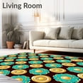 thumbnail image 2 of ODIKA 5'x7' Machine Washable Non-Slip Area Rug, Coin Stack with Stacked Medallion Circular Arrangement High Traffic Rug, Gold, 538034, 2 of 7