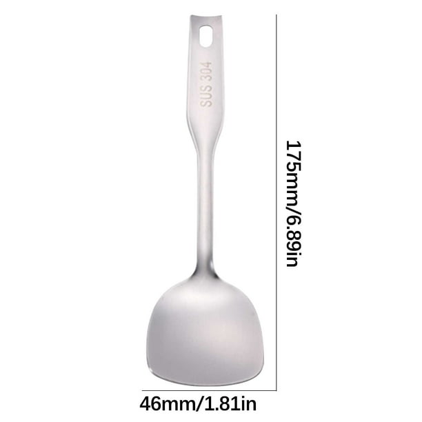 Pisexur Batería de cocina Mini juego de cocina de acero inoxidable 304: cucharón pulido, cuchara ranurada y espátula para la cocina del hogar