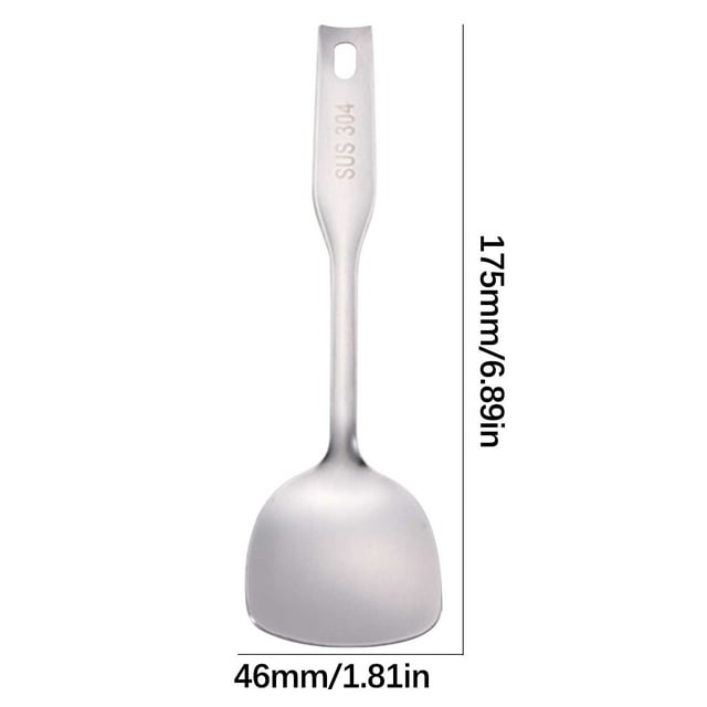 Mini Ensemble de Cuisson en Acier Inoxydable 304 - Louche Polie et Cuillère et Spatule Ajourées