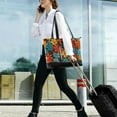thumbnail image 5 of FORMRS Canvas Laptop Tote Bag for Women with 15.6" Computer Compartments Shoulder Handbag, Blooming Flowers, 5 of 7