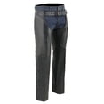 thumbnail image 1 of Milwaukee Leather Chaps for Men's Black Leather 3-Front Pockets- Thigh Patch Pocket Motorcycle Riders Chap- LKM5780-2X-Small, 1 of 4