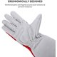 thumbnail image 2 of Guantes de jardinería para mujeres/hombres, poda de rosas, espinas y cortes, longitud del codo, guantes de trabajo de jardín de cuero de vaca duraderos para podar cactus, rosas y arbustos espinosos, blanco rojo brillar Electrónica, 2 of 5