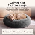 thumbnail image 3 of FurHaven 45" Calming Donut Dog Bed for Large Dogs, Round Plush Donut Design with Soft Filling for Snuggling Comfort, Removable Washable Cover, Jumbo XL, Shaggy Faux Fur, Gray, 3 of 9