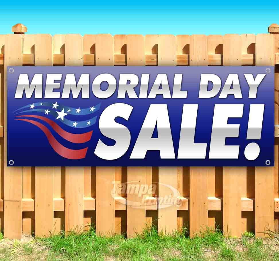 MEMORIAL DAY SALE! 13 oz heavy duty vinyl banner sign with metal