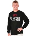 thumbnail image 5 of Blessed Religious Love Jesus Christ Long Sleeve TShirt Men Women Brisco Brands S, 5 of 6