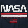 thumbnail image 2 of NASA Retro Worm Logo American Flag Unisex Plus Size Zip Hoodie Brisco Brands 2X, 2 of 5