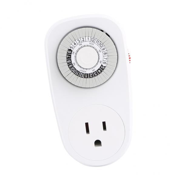 2x Reloj de doméstico, temporizador mecánico, enchufe de pared . UU., Interruptor de control de 24 tiempo tiempo de tiempo de tiempo de , licencia de pared, panel de ench perfecl Interruptor de temporizador electrónico