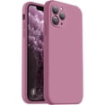 thumbnail image 1 of XUCP-Compatible with iPhone 11 Pro Case, Upgraded Liquid Silicone with [Flat Edges] [Camera Protection] [Soft Anti-Scratch Microfiber Lining] Phone Case for iPhone 11 Pro 5.8 inch - Lavender Purple, 1 of 4