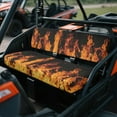 thumbnail image 3 of Uorisanigo Fire Print Mule Seat Covers UTV Bench Seat Cover Accessories Universal Fit for Kawasaki Mule 4010 4x4 Diesel 2009-2013, Non-Slip UTV Seats Cushion All Weather Protection, 3 of 7