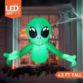 thumbnail image 2 of Joiedomi Decoración Inflable de Alienígena para Halloween de 137 cm con LED para Exterior, 2 of 9