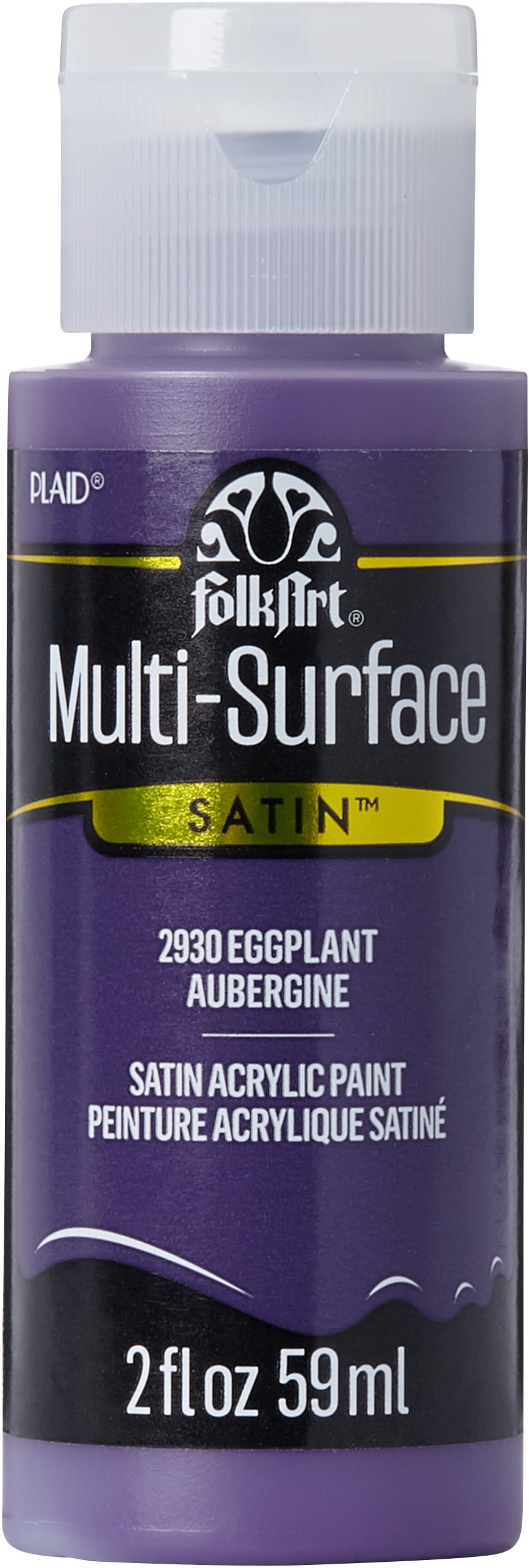 FolkArt Multi-Surface Acrylic Craft Paint, Satin Finish, Aqua, 2