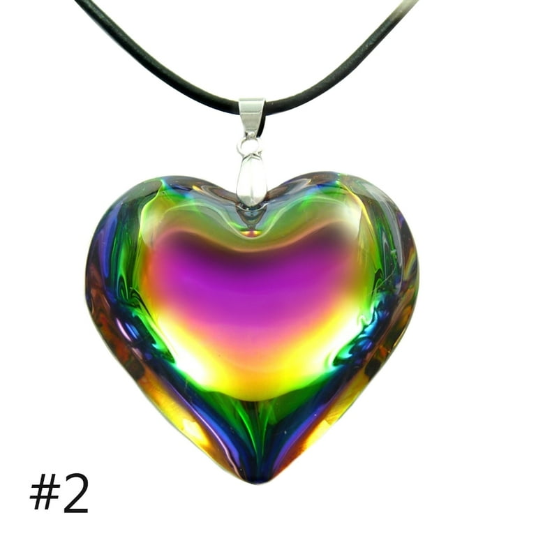 Glass heart shop pendant
