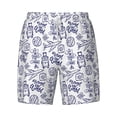 thumbnail image 4 of Lsque Mens Swim Trunks World Travel2 Pattern - Bathing Suit Compression Liner - Beach Swim Shorts Swimwear - (S-3XL) - Stretch Quick Dry -3X-Large, 4 of 9