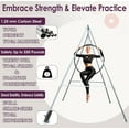 thumbnail image 6 of FEBTECH - Aerial Yoga Stand Frame - Steel Freestanding Yoga Stand Support Up to 550 LBs for Indoor & Outdoor - Perfect Yoga & Gymnastics Equipment Stand for Hooks, Hammocks, Silk, Lyra, Punching Bag, 6 of 9