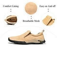 thumbnail image 2 of Mens Classic Loafers Non-slip Casual Walking Shoes Lightweight Outdoor Shoes Breathable Comfortable Work Shoes Yellow 10.5 US, 2 of 7