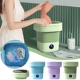 thumbnail image 1 of Xihbxyly Mini Lavadora, Diseño Compacto y Plegable, Lavadora Portátil, Ideal para Viajes, Dormitorios y Apartamentos, Ligera, 36 W de Potencia, 3,8 L de Capacidad, Incluye Cable de Alimentación., 1 of 1