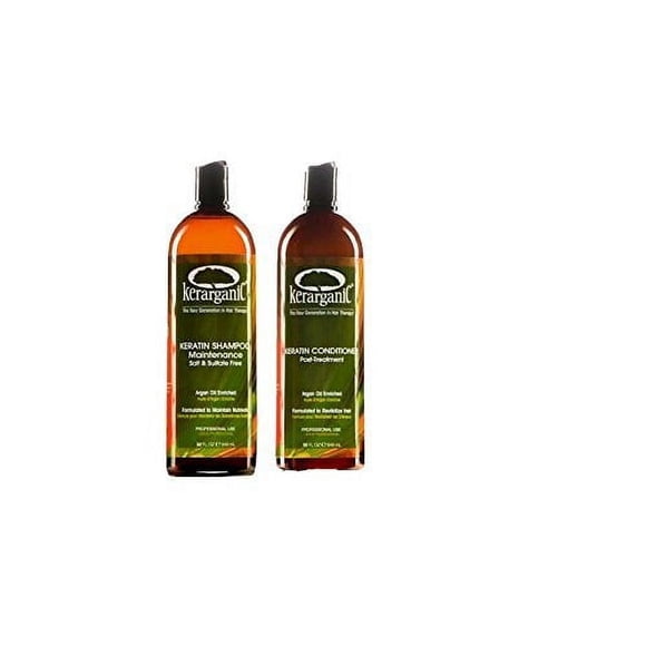 SET DE POST-TRATAMIENTO DE KERATINA ORGÁNICA - CHAMPÚ SIN SAL NI SULFATOS 32oz + ACONDICIONADOR 32oz
