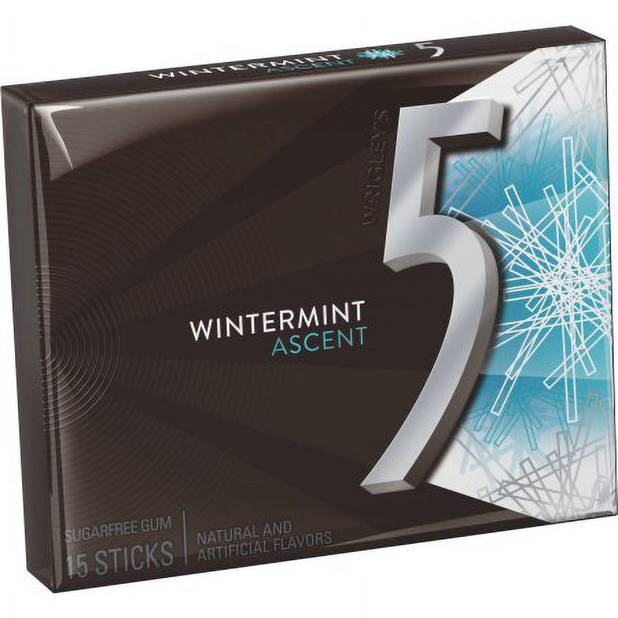 Wrigley's 5 Sugarfree Wintermint Ascent Gum (Pack of 16)