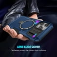 thumbnail image 6 of for iPhone 13 Pro Case with Camera Sliding Cover, [Compatible with MagSafe] with Magnetic Ring Kickstand, Military Grade Heavy Duty Protection Phone Case for iPhone 13 Pro, Royalblue, 6 of 10