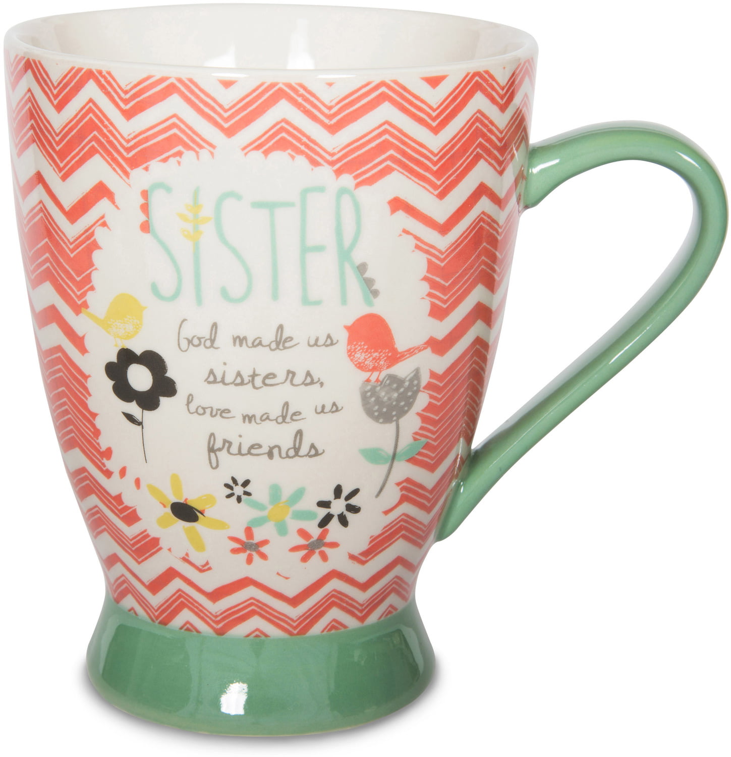 Beautiful Sister Mug " Love Made Us Friends " Present Gift Butterfly Chic 