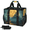 Multicolor 2, variant on Mexican Talavera Ceramic Tile Reusable Grocery Bag 33L Large Foldable Shopping Bag with Detachable Shoulder Strap & Mesh Pockets, for Beach Camping Travel, Mexico Floral