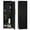 Black, variant on Homiflex Broom Closet Storage Cabinet, Wooden Garage Cabinet with Hooks and Shelf, Slim Utility Closet Broom Storage Cabinet for Cleaning Tool Mop, Black