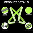 thumbnail image 3 of Adjustable Reflective Running vest Gear, 2 Pack High Visible reflective straps fit all ages, Green, 3 of 7